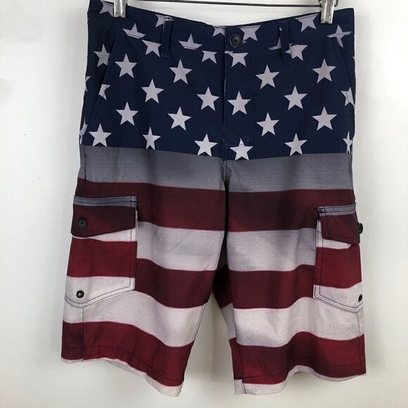 NWOT Size 29 Hawk Patriotic Board Shorts - Picture 3 of 13